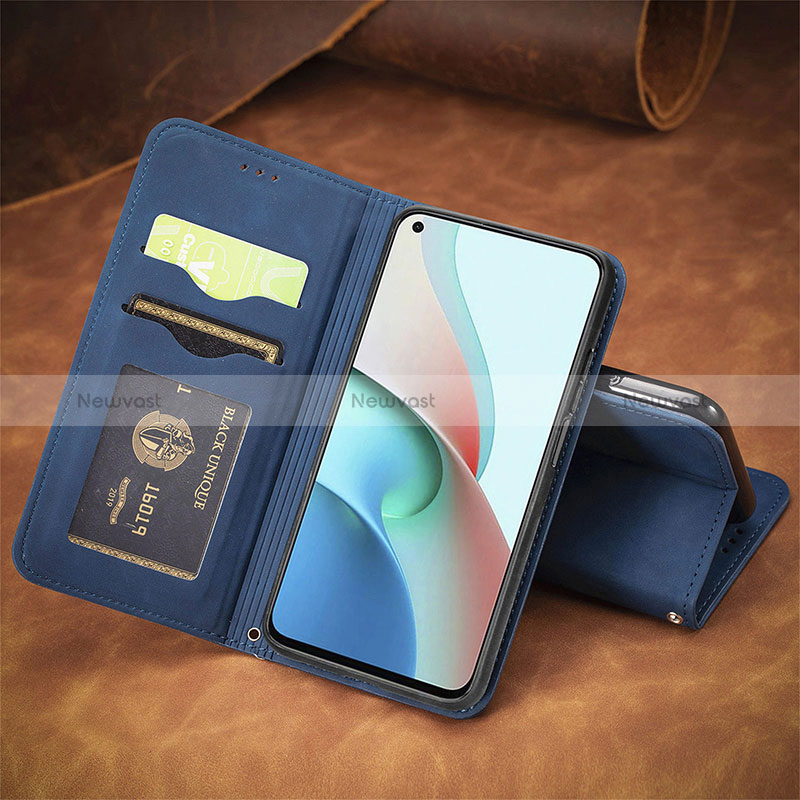 Leather Case Stands Flip Cover Holder S04D for Xiaomi Redmi Note 9T 5G