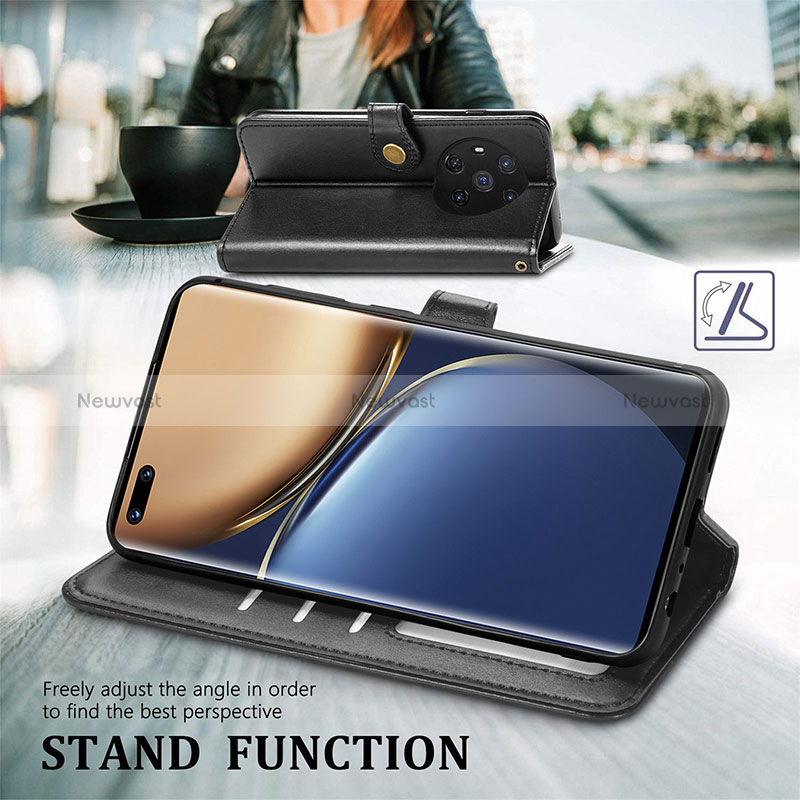 Leather Case Stands Flip Cover Holder S05D for Huawei Honor Magic3 5G