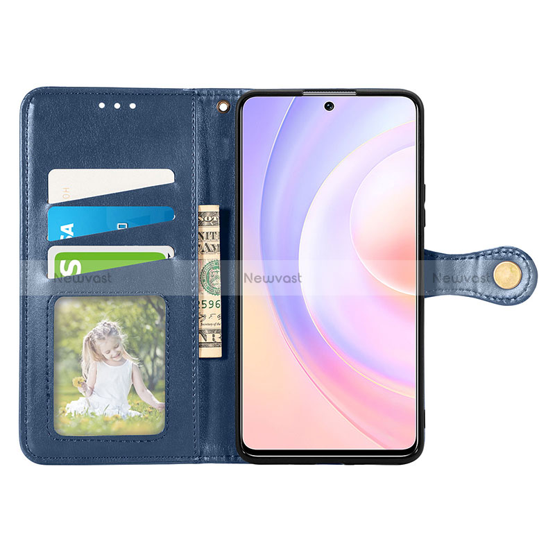 Leather Case Stands Flip Cover Holder S05D for Huawei Nova 9 SE