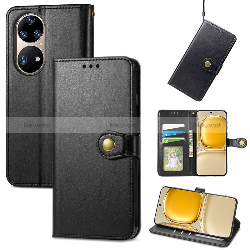 Leather Case Stands Flip Cover Holder S05D for Huawei P50