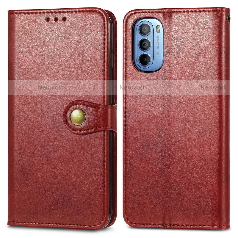 Leather Case Stands Flip Cover Holder S05D for Motorola Moto G31