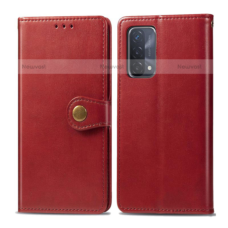 Leather Case Stands Flip Cover Holder S05D for OnePlus Nord N200 5G