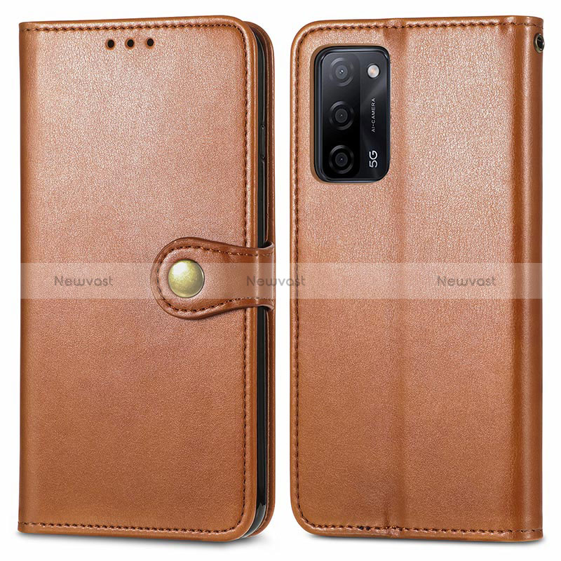 Leather Case Stands Flip Cover Holder S05D for Oppo A53s 5G