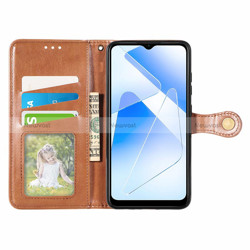 Leather Case Stands Flip Cover Holder S05D for Oppo A53s 5G