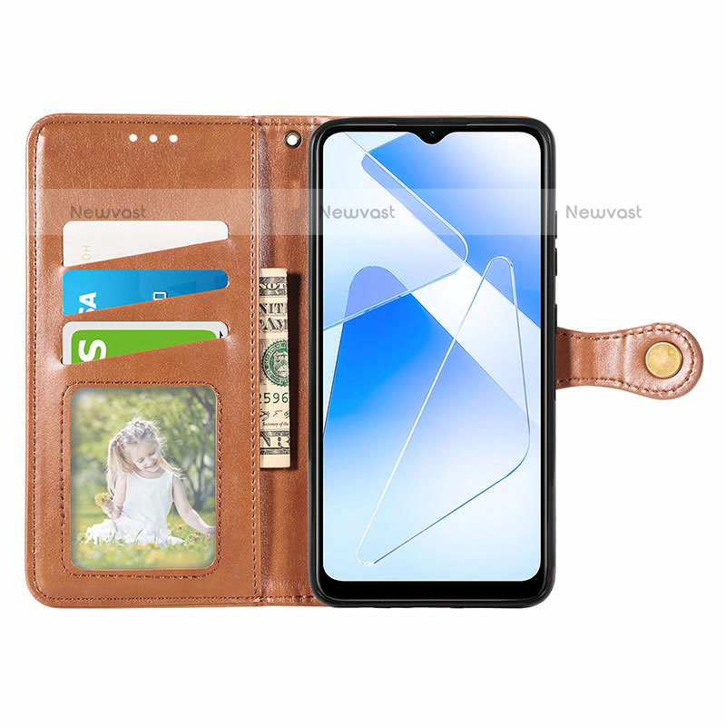 Leather Case Stands Flip Cover Holder S05D for Oppo A55 5G