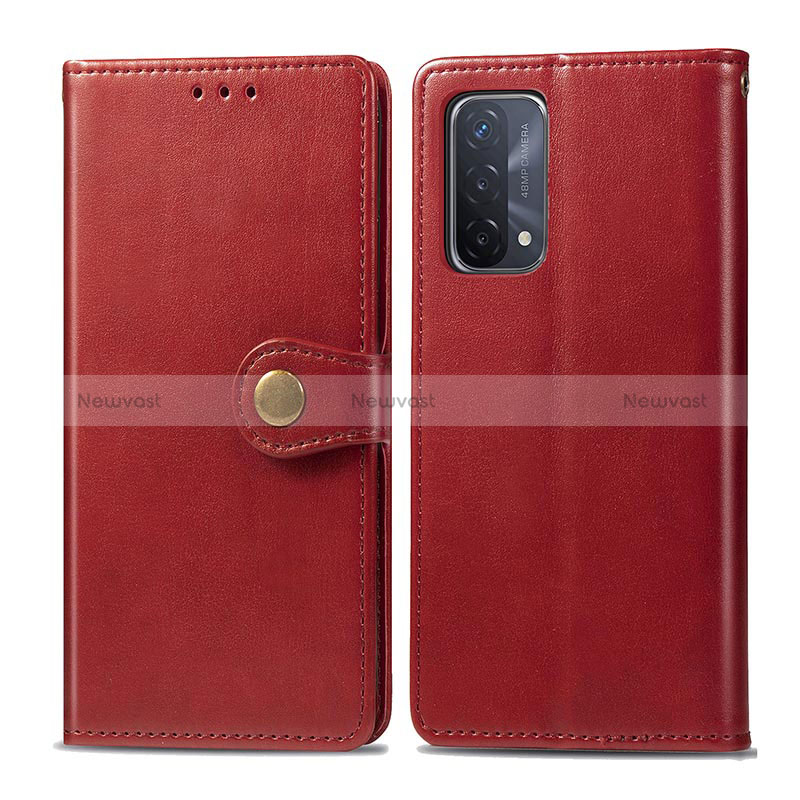 Leather Case Stands Flip Cover Holder S05D for Oppo A74 5G