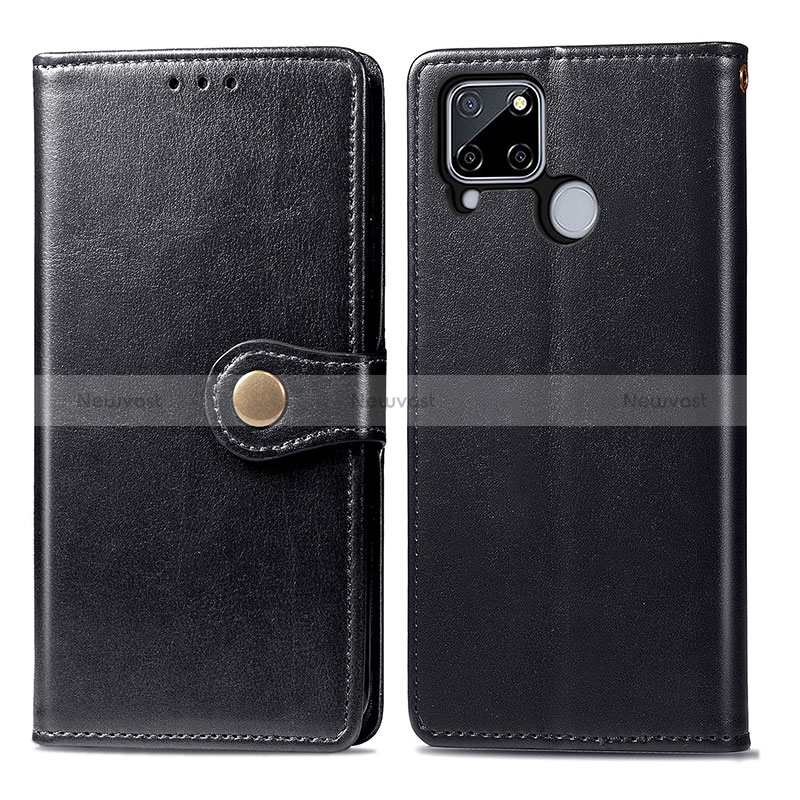 Leather Case Stands Flip Cover Holder S05D for Realme 7i RMX2193 Black