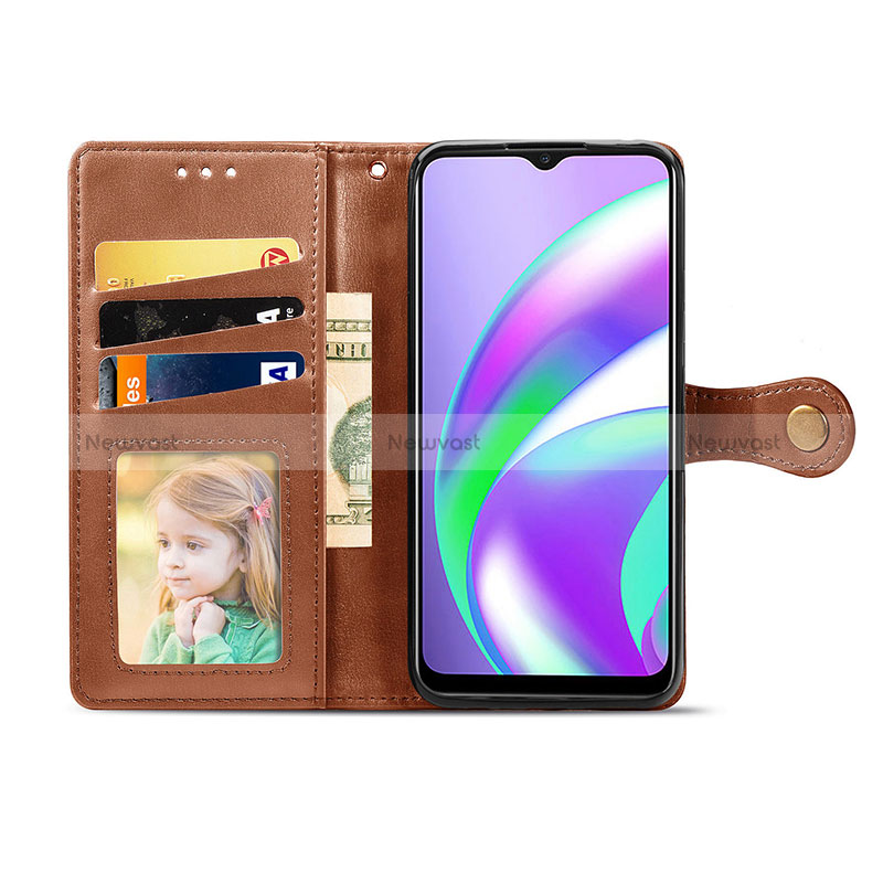 Leather Case Stands Flip Cover Holder S05D for Realme C25S