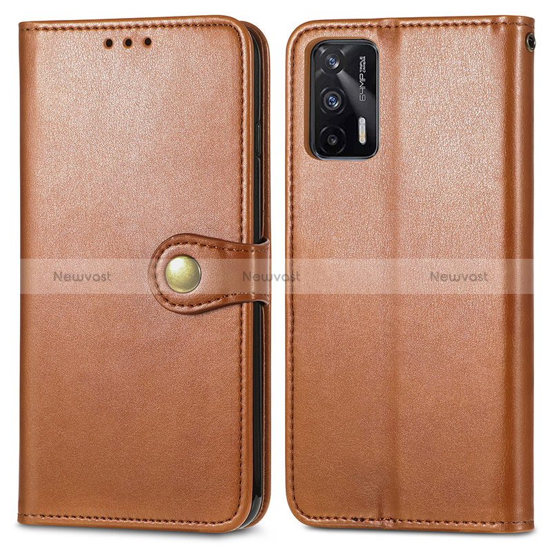 Leather Case Stands Flip Cover Holder S05D for Realme GT 5G