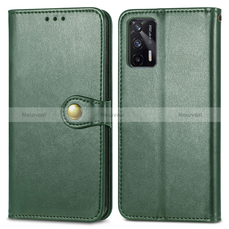 Leather Case Stands Flip Cover Holder S05D for Realme GT Neo 2T 5G Green