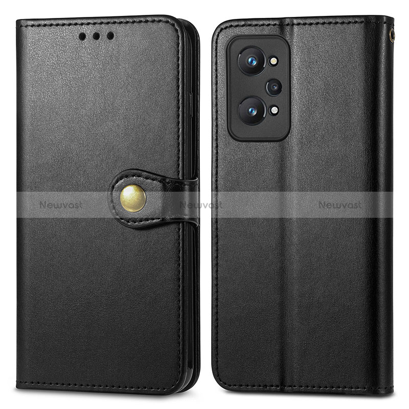 Leather Case Stands Flip Cover Holder S05D for Realme GT Neo 3T 5G Black