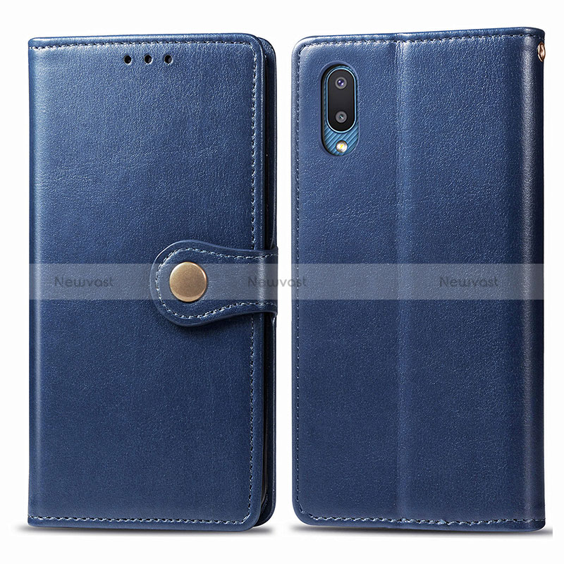 Leather Case Stands Flip Cover Holder S05D for Samsung Galaxy A02