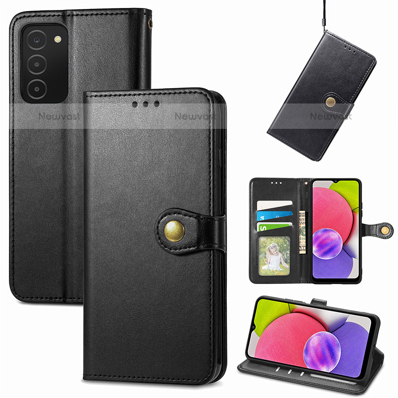 Leather Case Stands Flip Cover Holder S05D for Samsung Galaxy A02s