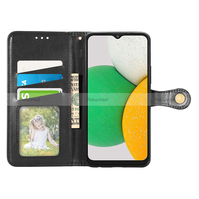 Leather Case Stands Flip Cover Holder S05D for Samsung Galaxy A03 Core