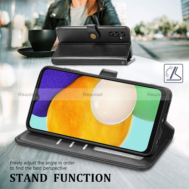 Leather Case Stands Flip Cover Holder S05D for Samsung Galaxy A04s