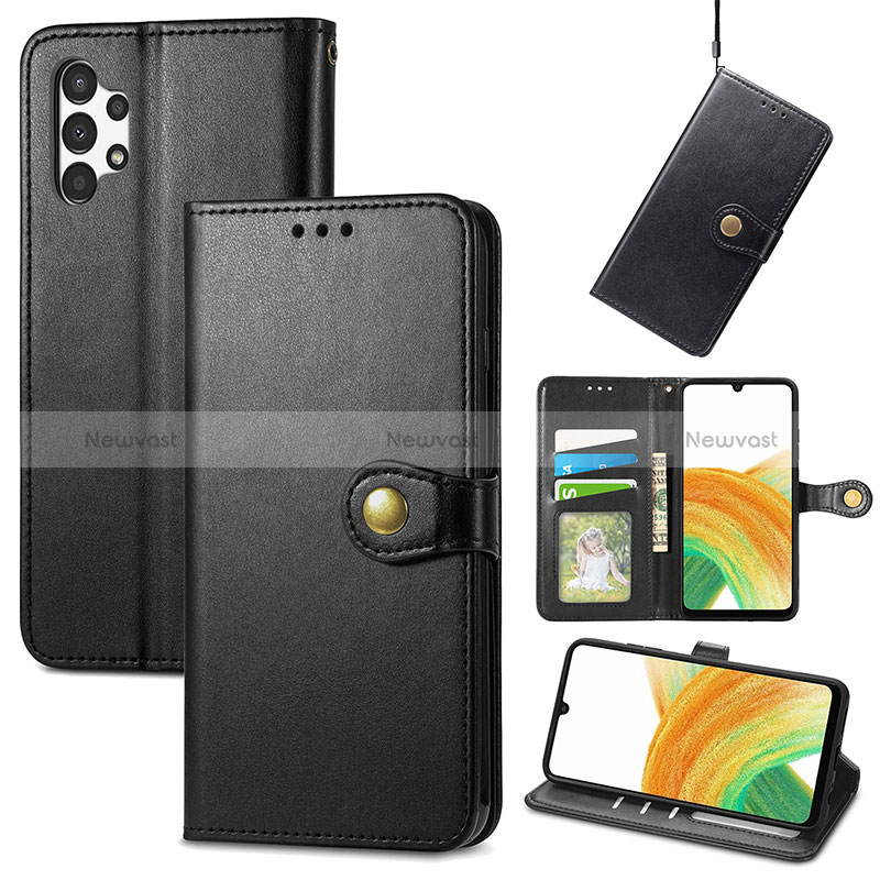 Leather Case Stands Flip Cover Holder S05D for Samsung Galaxy A13 4G