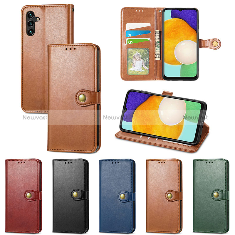 Leather Case Stands Flip Cover Holder S05D for Samsung Galaxy A13 5G