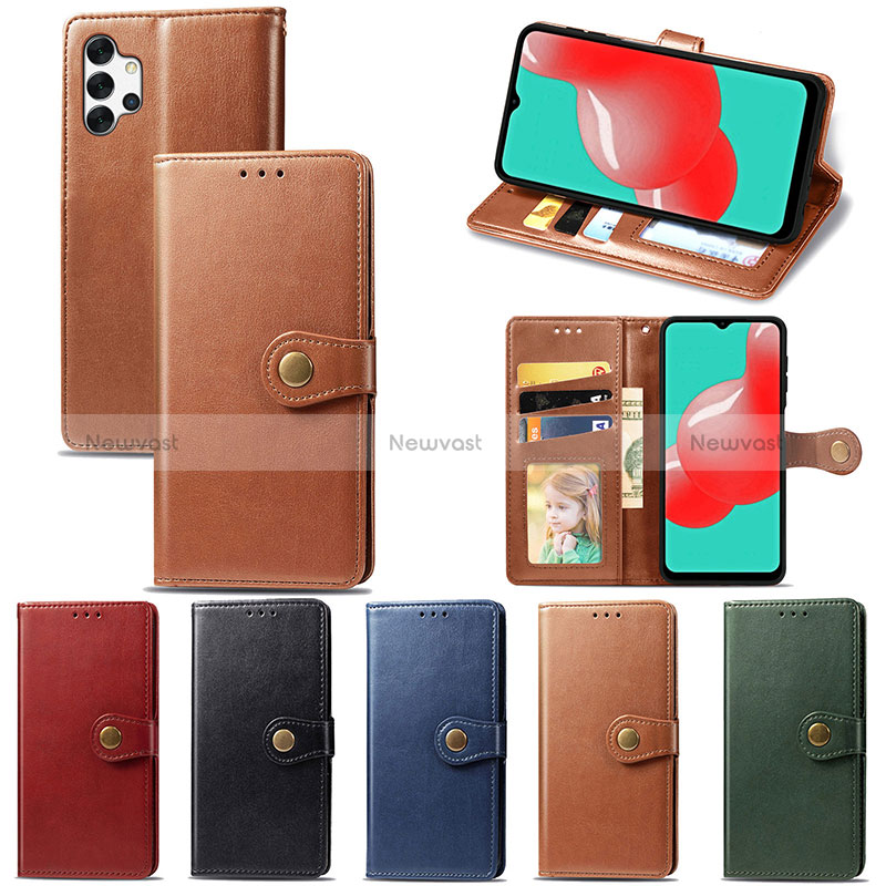 Leather Case Stands Flip Cover Holder S05D for Samsung Galaxy A32 4G