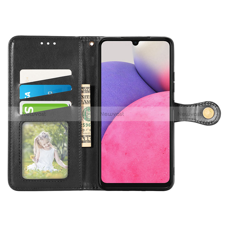 Leather Case Stands Flip Cover Holder S05D for Samsung Galaxy A33 5G