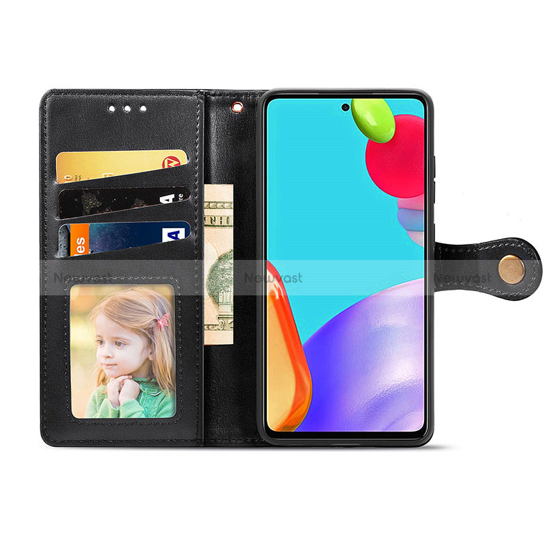 Leather Case Stands Flip Cover Holder S05D for Samsung Galaxy A52 4G