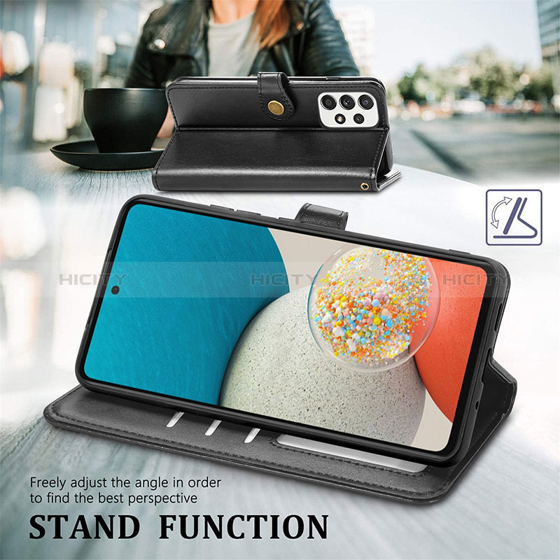 Leather Case Stands Flip Cover Holder S05D for Samsung Galaxy A53 5G