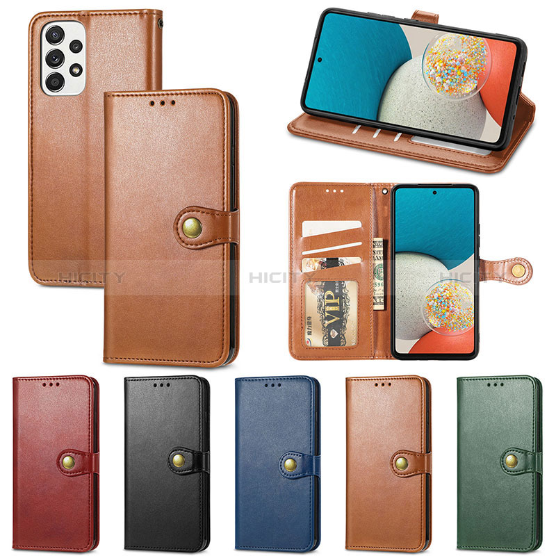 Leather Case Stands Flip Cover Holder S05D for Samsung Galaxy A53 5G