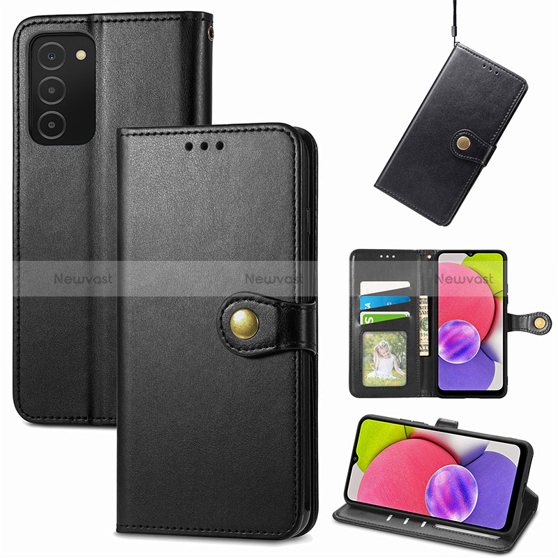 Leather Case Stands Flip Cover Holder S05D for Samsung Galaxy M02s