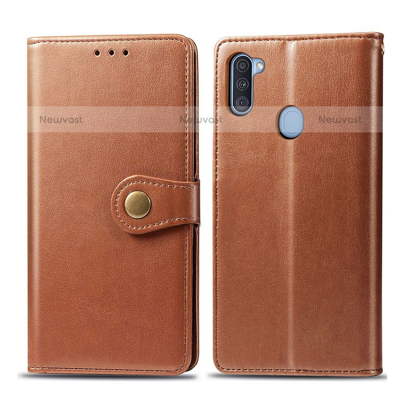 Leather Case Stands Flip Cover Holder S05D for Samsung Galaxy M11