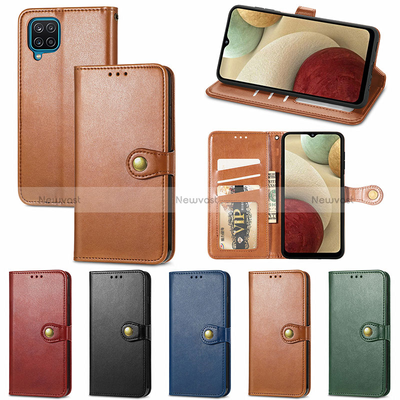 Leather Case Stands Flip Cover Holder S05D for Samsung Galaxy M12