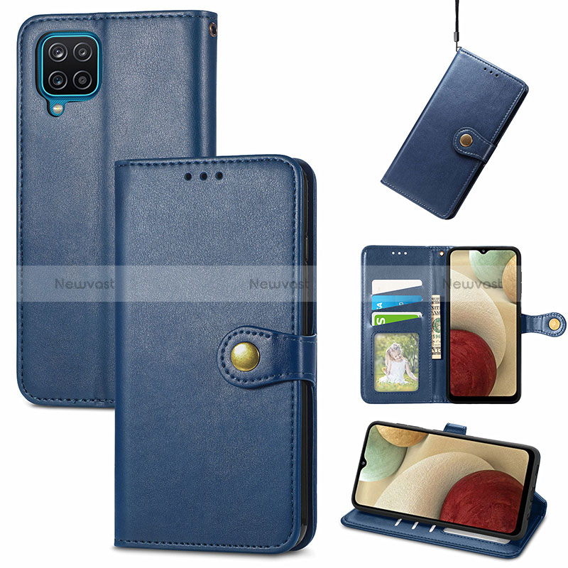 Leather Case Stands Flip Cover Holder S05D for Samsung Galaxy M12