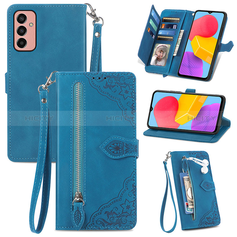 Leather Case Stands Flip Cover Holder S05D for Samsung Galaxy M13 4G