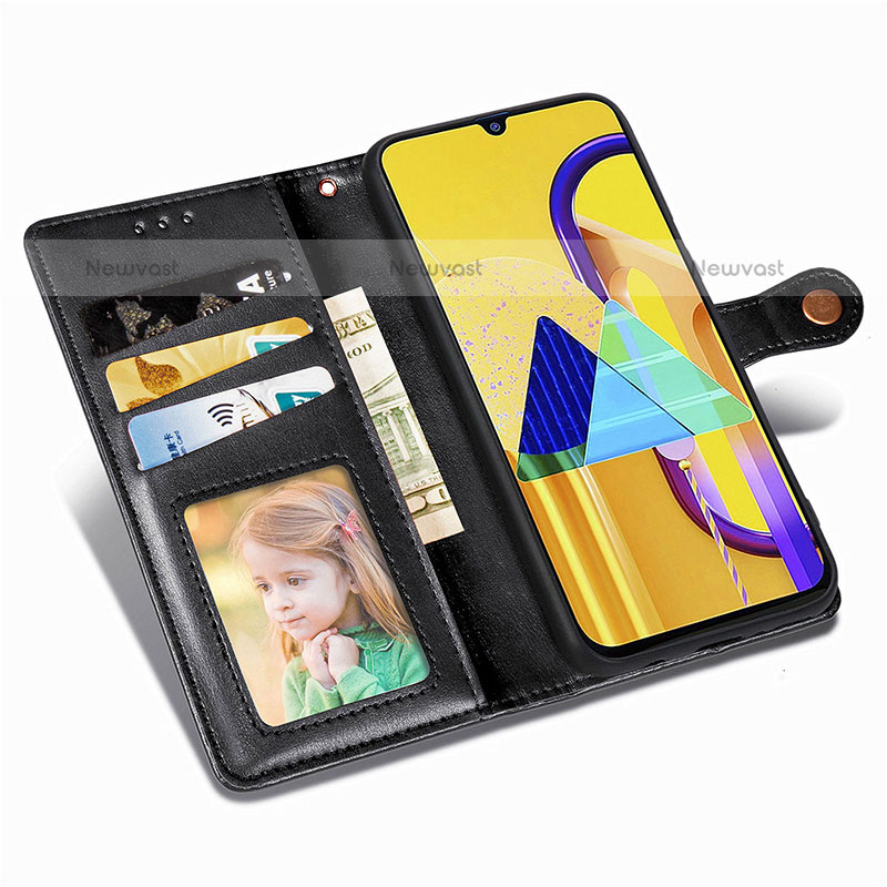 Leather Case Stands Flip Cover Holder S05D for Samsung Galaxy M21