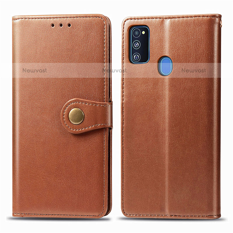 Leather Case Stands Flip Cover Holder S05D for Samsung Galaxy M21