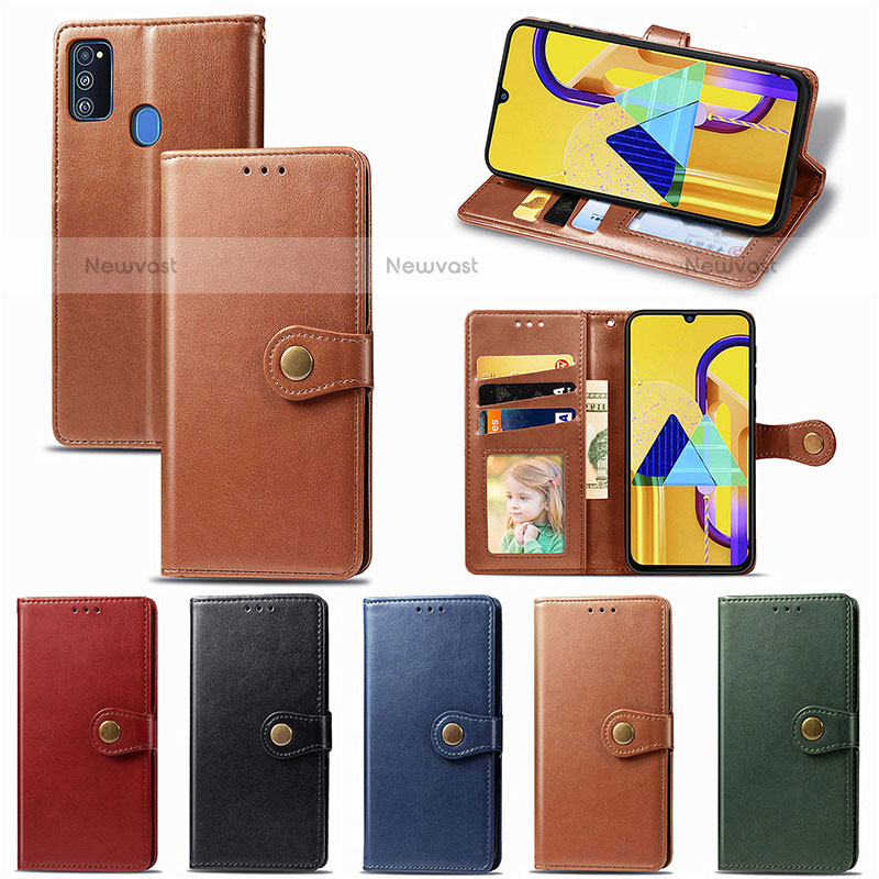 Leather Case Stands Flip Cover Holder S05D for Samsung Galaxy M21