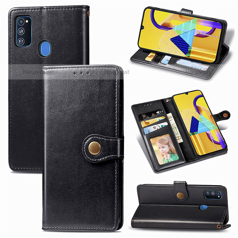 Leather Case Stands Flip Cover Holder S05D for Samsung Galaxy M21