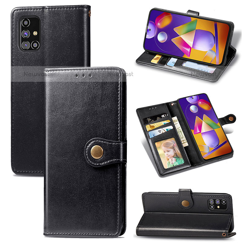 Leather Case Stands Flip Cover Holder S05D for Samsung Galaxy M31s