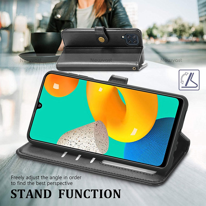 Leather Case Stands Flip Cover Holder S05D for Samsung Galaxy M32 4G