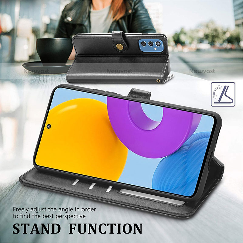 Leather Case Stands Flip Cover Holder S05D for Samsung Galaxy M52 5G