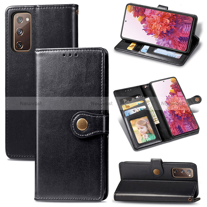 Leather Case Stands Flip Cover Holder S05D for Samsung Galaxy S20 FE 5G