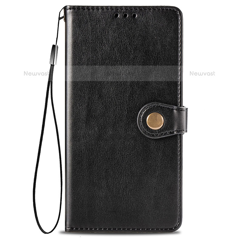 Leather Case Stands Flip Cover Holder S05D for Samsung Galaxy S21 Ultra 5G Black