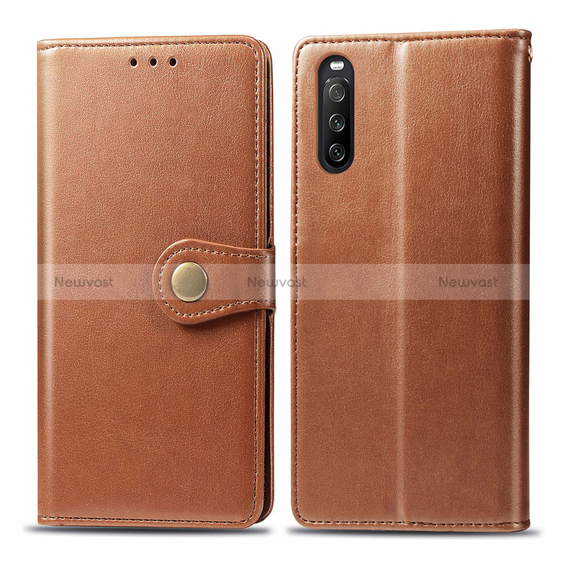 Leather Case Stands Flip Cover Holder S05D for Sony Xperia 10 III Lite