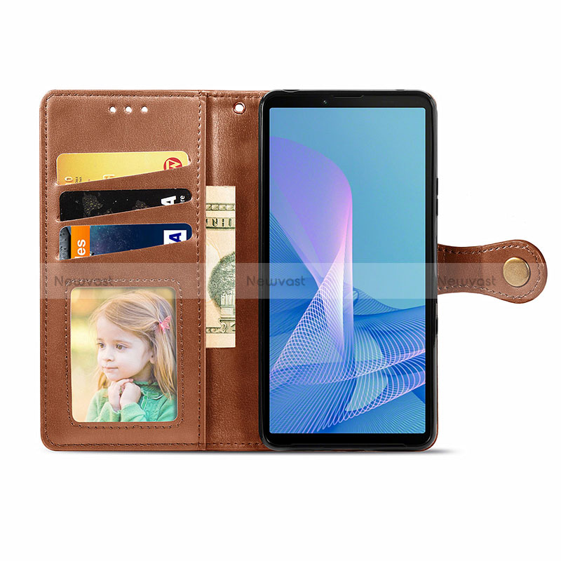 Leather Case Stands Flip Cover Holder S05D for Sony Xperia 10 III Lite