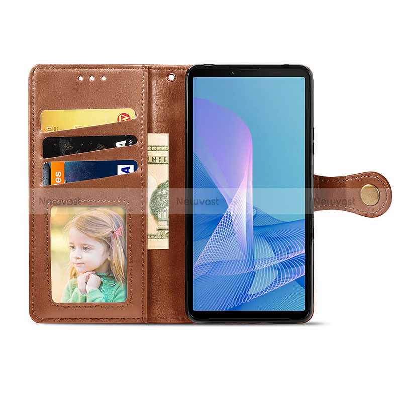 Leather Case Stands Flip Cover Holder S05D for Sony Xperia 10 III SOG04