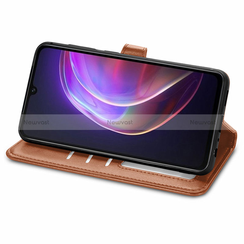 Leather Case Stands Flip Cover Holder S05D for Vivo V21 5G