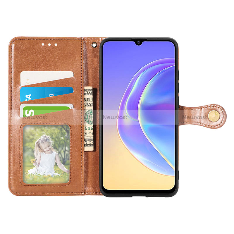 Leather Case Stands Flip Cover Holder S05D for Vivo V21e 5G