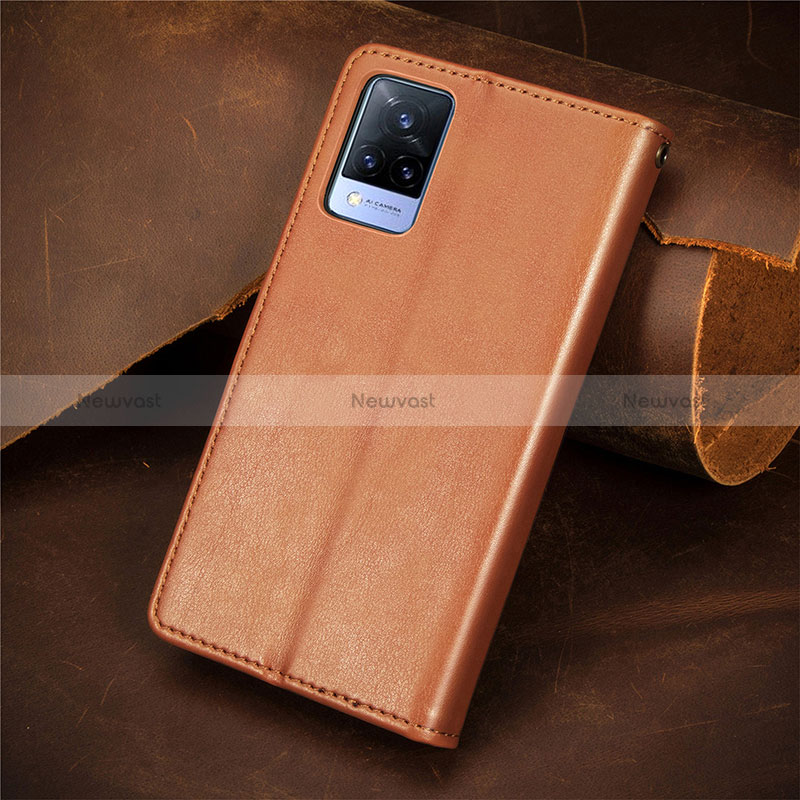 Leather Case Stands Flip Cover Holder S05D for Vivo V21s 5G