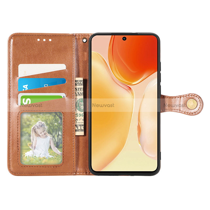 Leather Case Stands Flip Cover Holder S05D for Vivo X70 5G