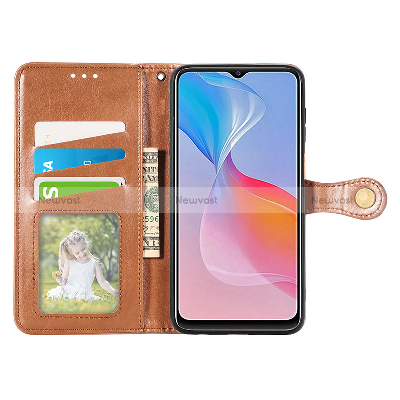 Leather Case Stands Flip Cover Holder S05D for Vivo Y21a