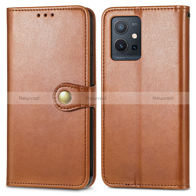 Leather Case Stands Flip Cover Holder S05D for Vivo Y33e 5G