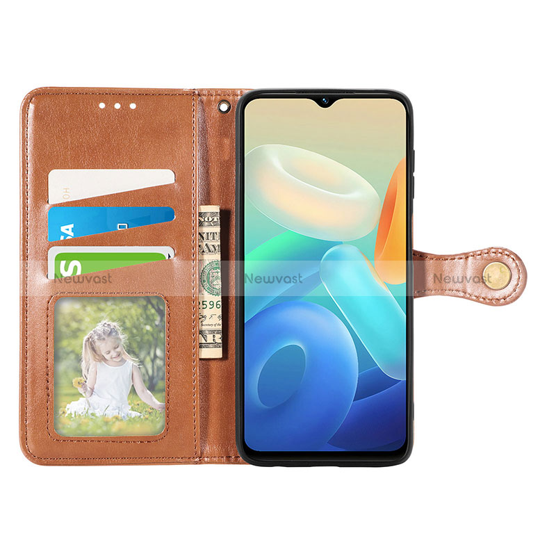 Leather Case Stands Flip Cover Holder S05D for Vivo Y33e 5G